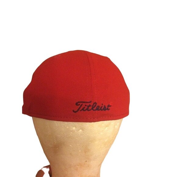 Titleist Red Golf Cap S/M Titleist Logo Embroidered Adjustable Fit Comfortable L - Picture 3 of 6